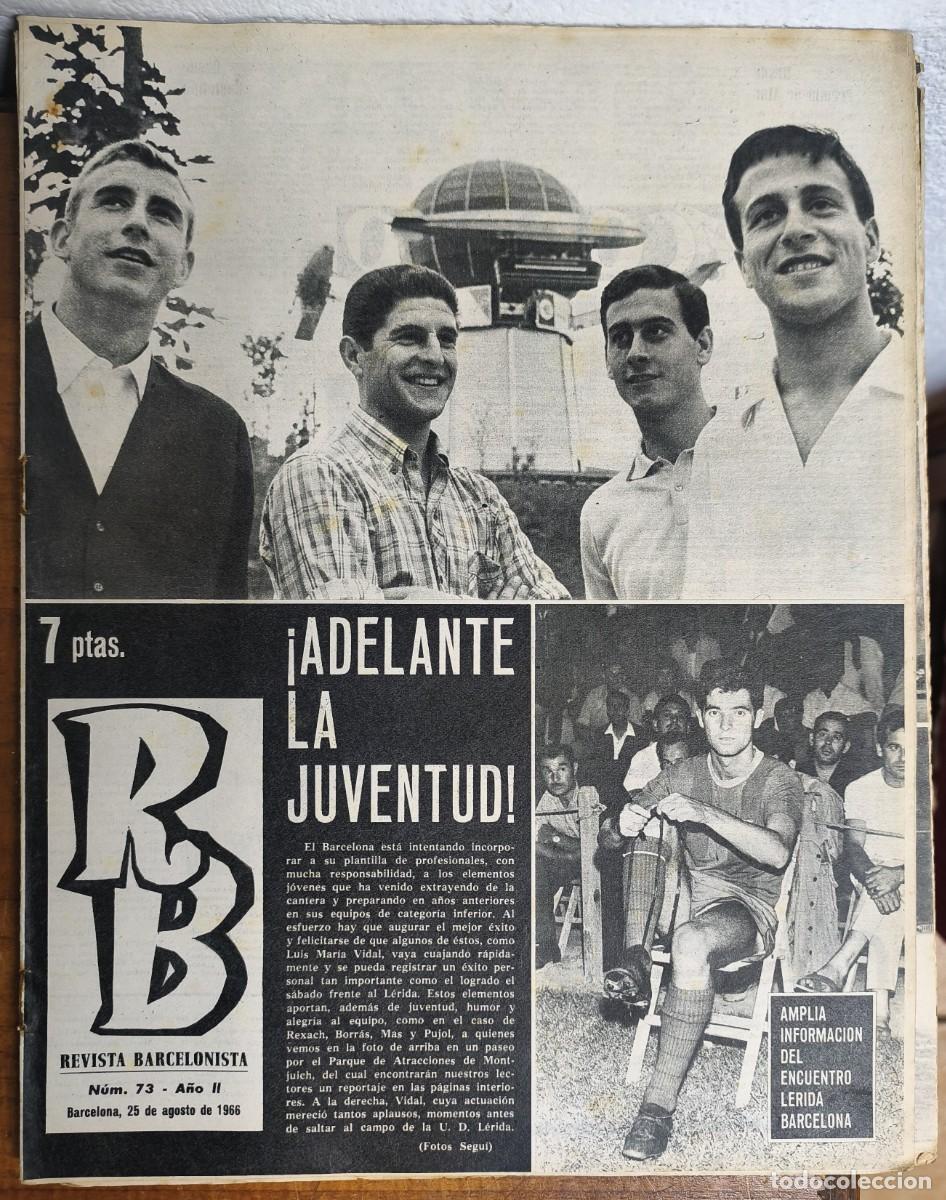 Coleccionismo deportivo: REVISTA BARCELONISTA -- A&Ntilde;O 2 -- N&ordm; 73 -- 25/08/1966