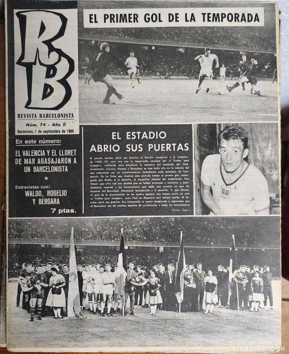 Coleccionismo deportivo: REVISTA BARCELONISTA -- A&Ntilde;O 2 -- N&ordm; 74 -- 01/09/1966