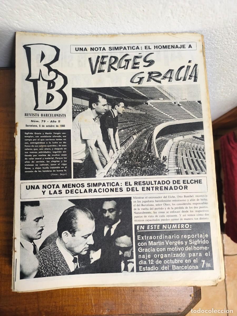 Collezionismo sportivo: REVISTA BARCELONISTA -- A&Ntilde;O 2 -- N&ordm; 79 -- 06/10/1966