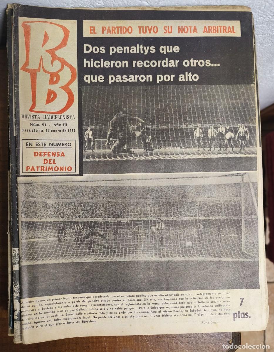 Coleccionismo deportivo: REVISTA BARCELONISTA -- A&Ntilde;O 3 -- N&ordm; 94 -- 17/01/1967