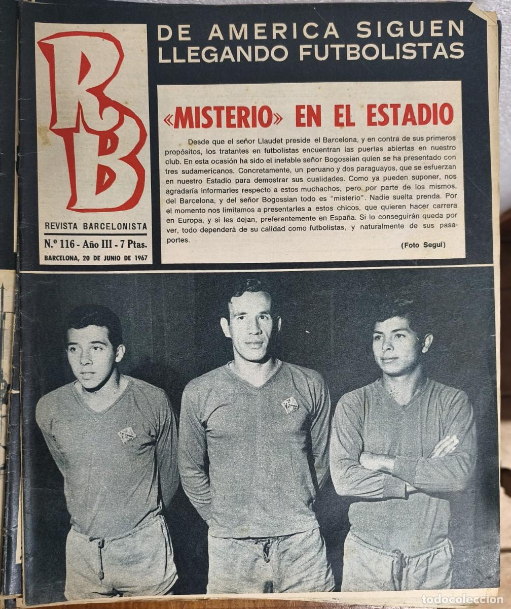 Coleccionismo deportivo: REVISTA BARCELONISTA -- A&Ntilde;O 3 -- N&ordm; 116 -- 20/06/1967