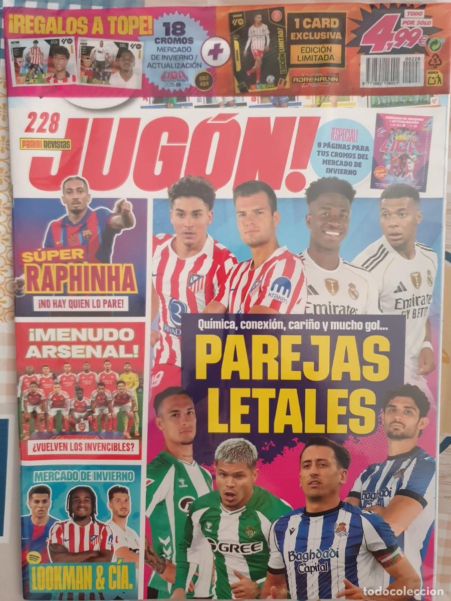 Coleccionismo deportivo: REVISTA JUGON 228. PANINI. ENVOLTORIO ORIGINAL. sin cromos