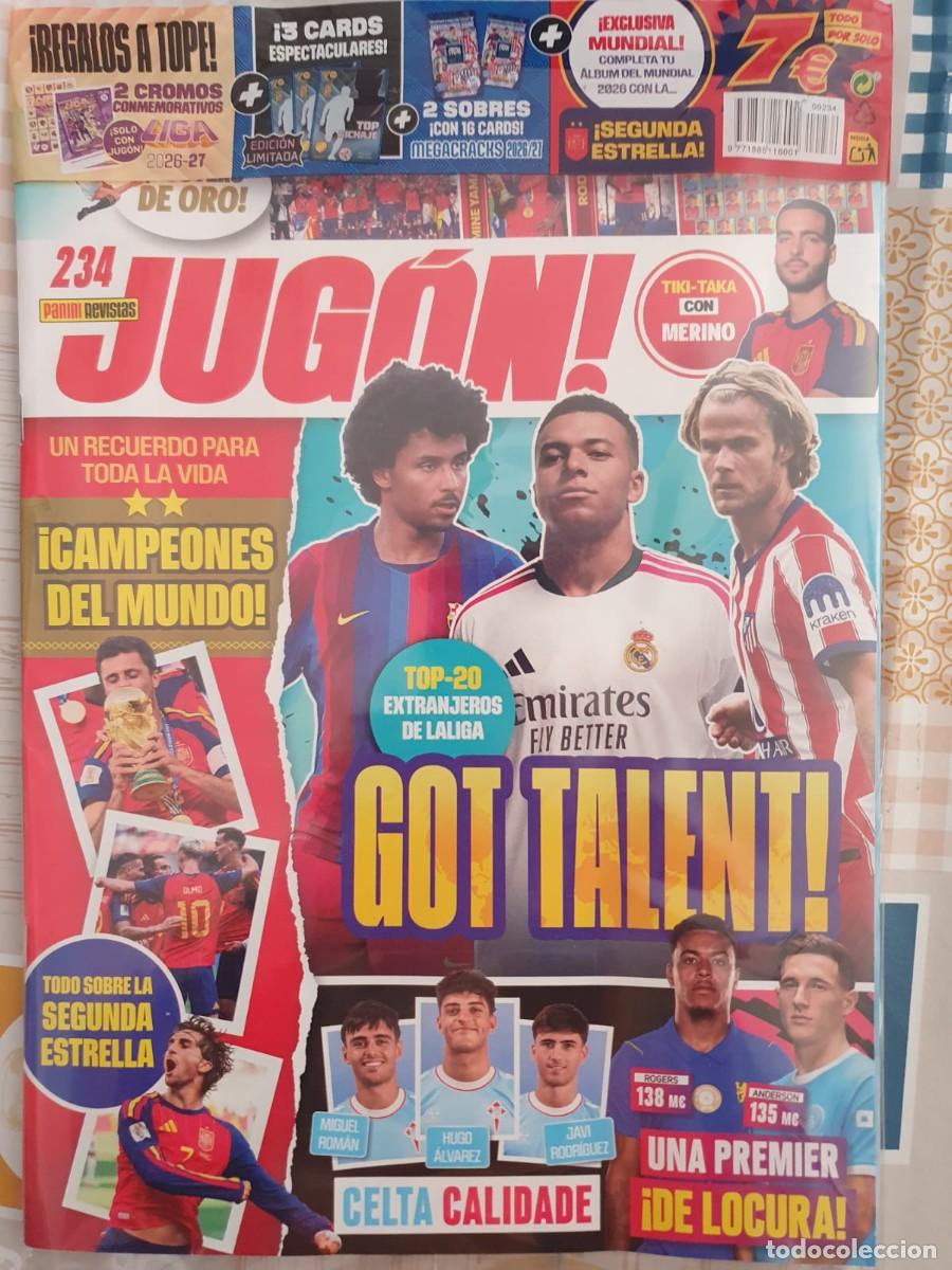 Coleccionismo deportivo: REVISTA JUGON 234. PANINI. ENVOLTORIO ORIGINAL. sin cromos