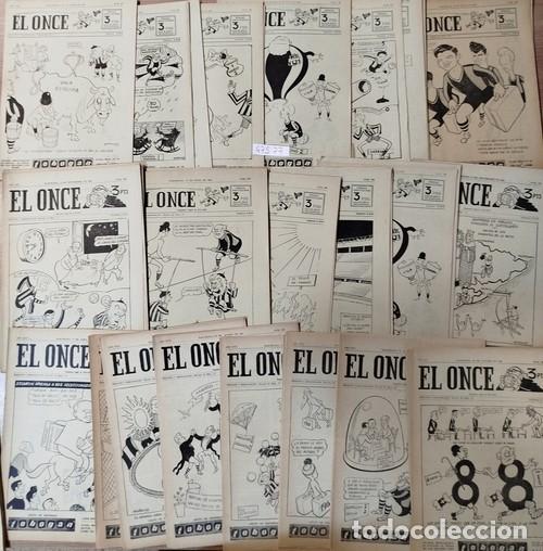 Coleccionismo deportivo: 'EL ONCE'. Lote de 80 revistas deportivas entre 1953 y 1962. Interesantes.