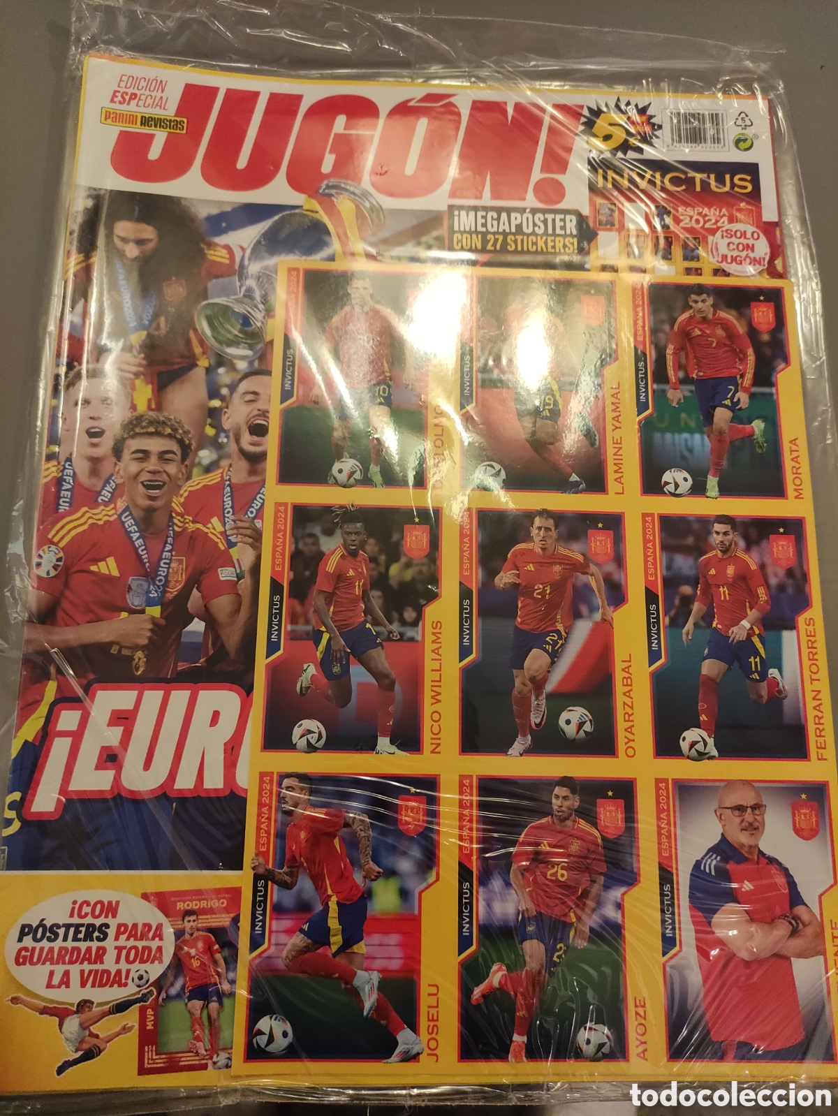 Coleccionismo deportivo: Revista Jugon Poster Eurocopa 2024