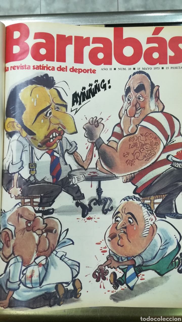 Coleccionismo deportivo: Barrabas revista satirica, desde n 33 al 65. Año 1973, encuadernada - Foto 1 - 229521505