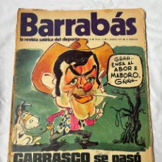 Coleccionismo deportivo: BARRABAS Nº 23. AÑO 1973. REVISTA SATÍRICA DEPORTIVA. CARRASCO.