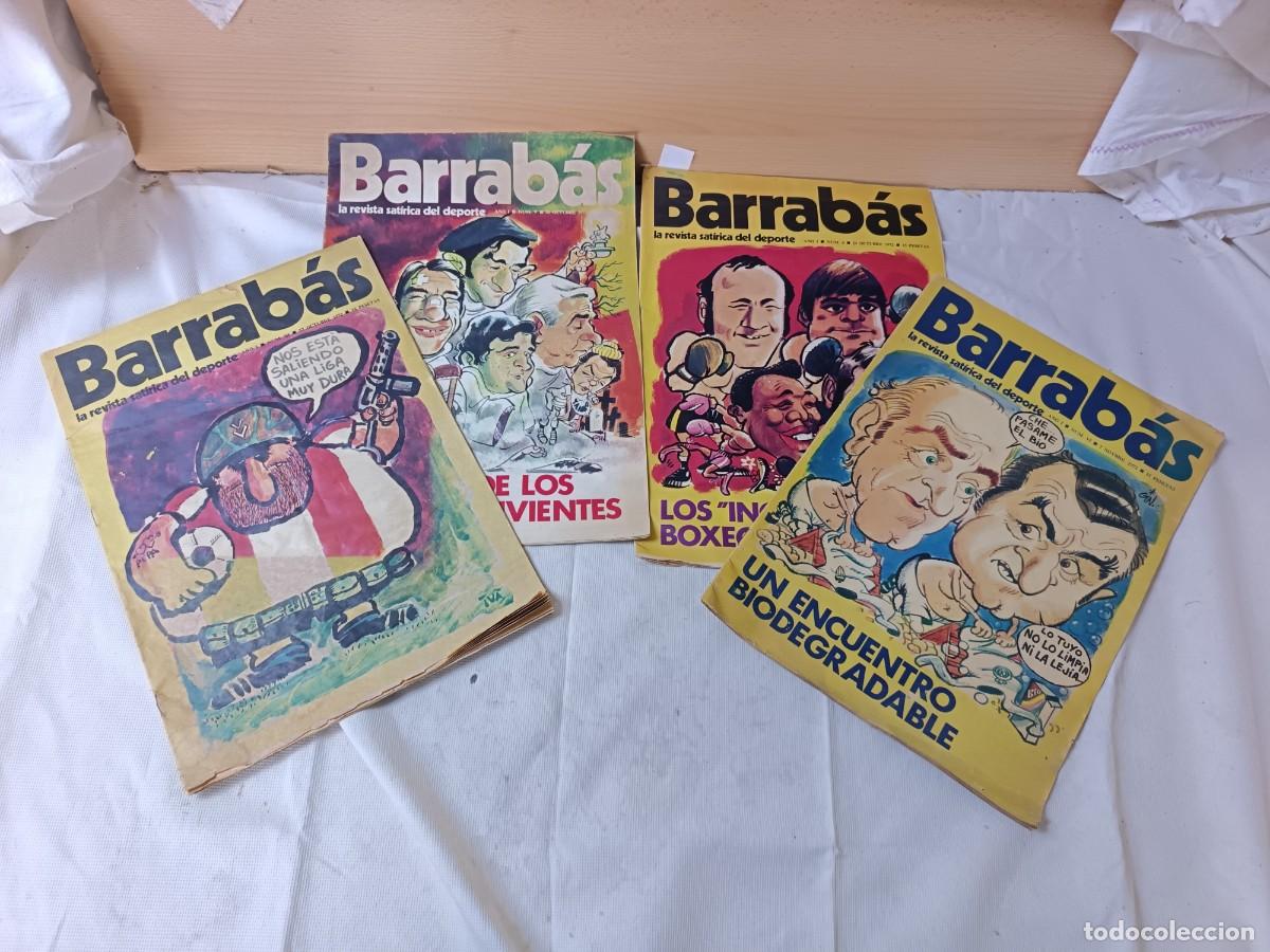 Collectionnisme sportif: Lote de 4 Revistas Barrab&aacute;s, revista sat&iacute;rica de deporte, 1972