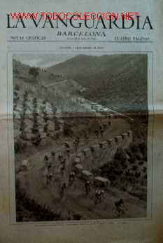 Coleccionismo deportivo: LA VANGUARDIA -a&ntilde;o 1932- En Portada: CICLISMO, I GRAN PREMIO DE REUS