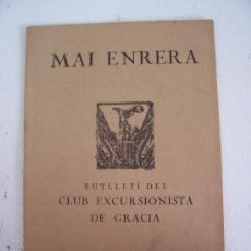 Coleccionismo deportivo: MAI ENRERA, BUTLLETI DEL CLUB EXCURSIONISTA DE GRACIA, FEBRER 1935 (PAG26 - 36)