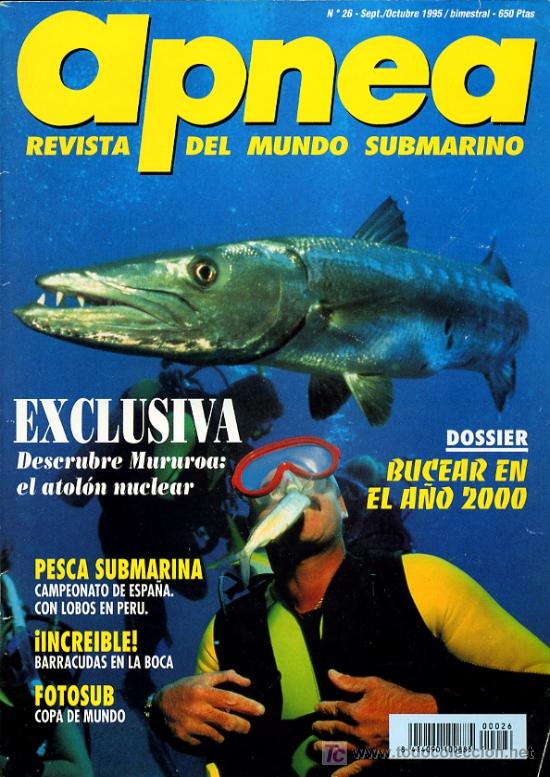 Coleccionismo deportivo: Revista APNEA - Buceo, pesca submarina. N&ordm; 26 (Ver contenido en foto)