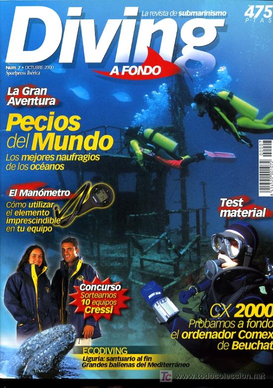 Sports collectibles: Revista DIVING A FONDO. La revista de submarinismo. N&ordm; 7 (Ver contenido en fotograf&iacute;a)
