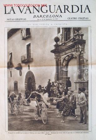 Coleccionismo deportivo: LA VANGUARDIA - a&ntilde;o 1931 - En Portada: LA XIII VUELTA CICLISTA DE CATALU&Ntilde;A