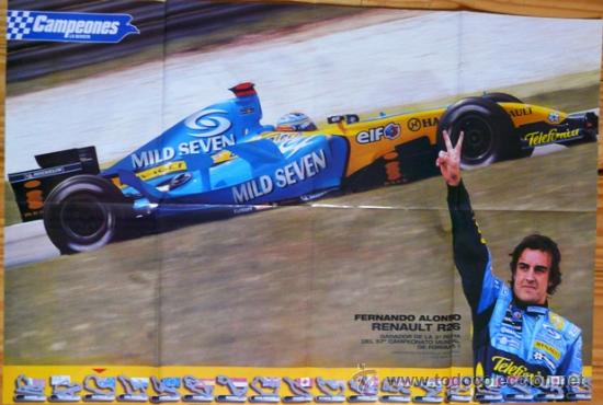 poster fernando alonso renault campeon del mund - Compra venta en  todocoleccion