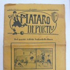 Coleccionismo deportivo: MATARÓ DEPORTIU. ANY III, NÚM. 112. 1924. 24 PÁG. 35 X 25 CM.. Lote 20234090