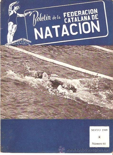 Sports collectibles: BOLETIN FEDERACION CATALANA NATACION N&ordm; 61 1949