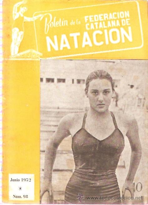 Sports collectibles: BOLETIN FEDERACION CATALANA NATACION N&ordm;  98 1952