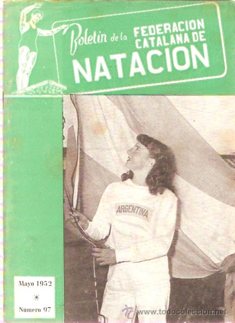Sports collectibles: BOLETIN FEDERACION CATALANA NATACION N&ordm;  97 1952