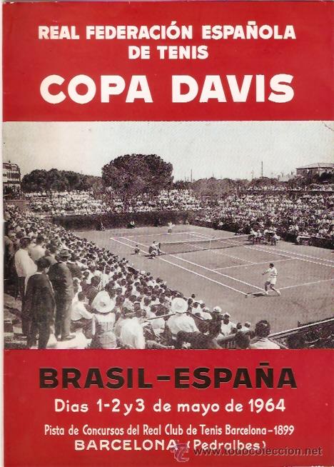 Sports collectibles: PROGRAMA OFICIAL COPA DAVIS TENIS MAYO 1964 BRASIL -ESPA&Ntilde;A
