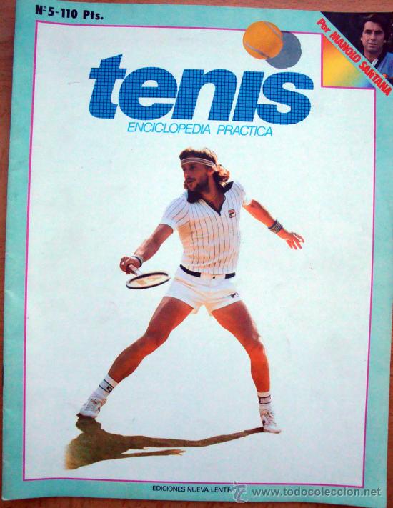 Collezionismo sportivo: Revista Nueva Lente, enciclopedia del tenis por Manolo Santana n&ordm;s 4 y 5, 1982
