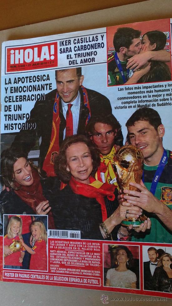 Coleccionismo deportivo: &-REVISTA-HOLA:N&ordm;3442-TRIUNFO SELECCION.(INCLUYE,POSTER SELECCION
