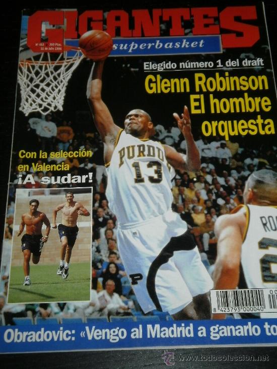 Coleccionismo deportivo: GIGANTES SUPER BASKET N&ordm; 453 - JULIO 1994 - BALONCESTO / NBA / GLENN ROBINSON / FERRAN MARTINEZ