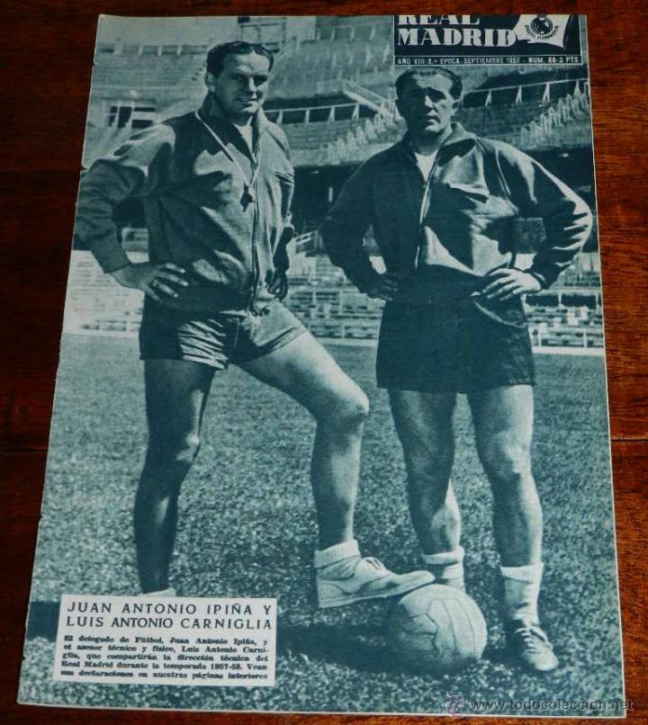 Sammelleidenschaft Sport: REVISTA DEL REAL MADRID N&ordm; 86 - SEPTIEMBRE 1957 - 32 PAGINAS - MIDE 31 X 22 CMS. EXCELENTE ESTADO DE