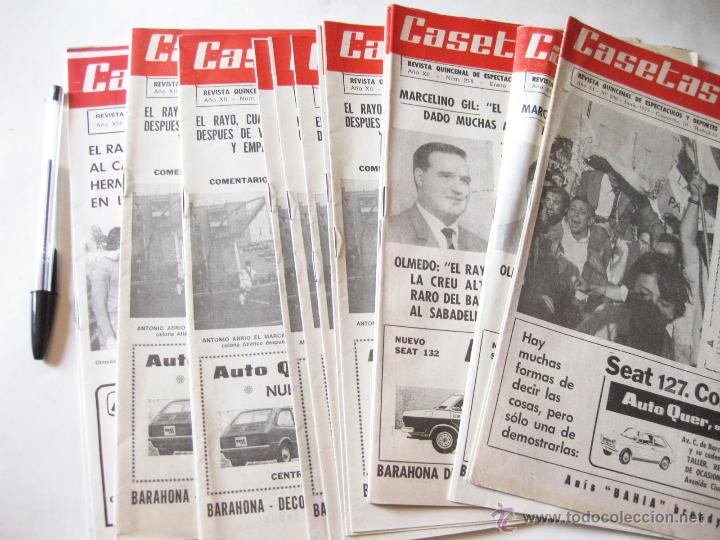 Sammelleidenschaft Sport: NUMEROS SUELTOS DE LA REVISTA DE ESPECTACULOS Y DEPORTES CASETAS - 208 209 218 231 248 250 - FUTBOL