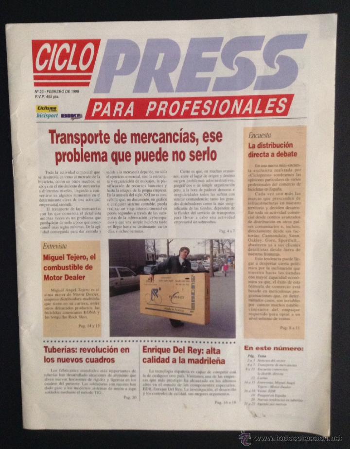 Coleccionismo deportivo: revista ciclo press para profesionales del ciclismo 1998