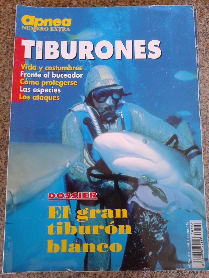 Coleccionismo deportivo: REVISTA APNEA N&ordm; EXTRA DE BUCEO II -- TIBURONES -- VERANO 1997 --