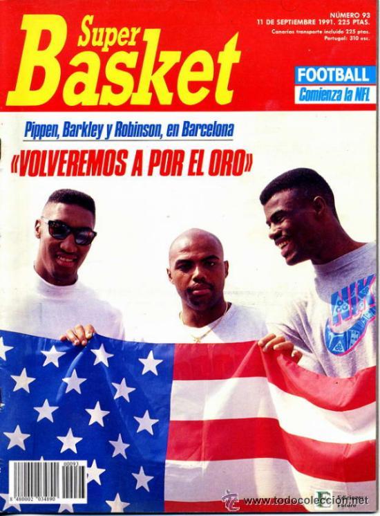 Collectionnisme sportif: 93 REVISTA BALONCESTO NBA SUPERBASKET 3&ordf; &Eacute;POCA 1991 BARKLEY PIPPEN ROBINSON BARCELONA 1992