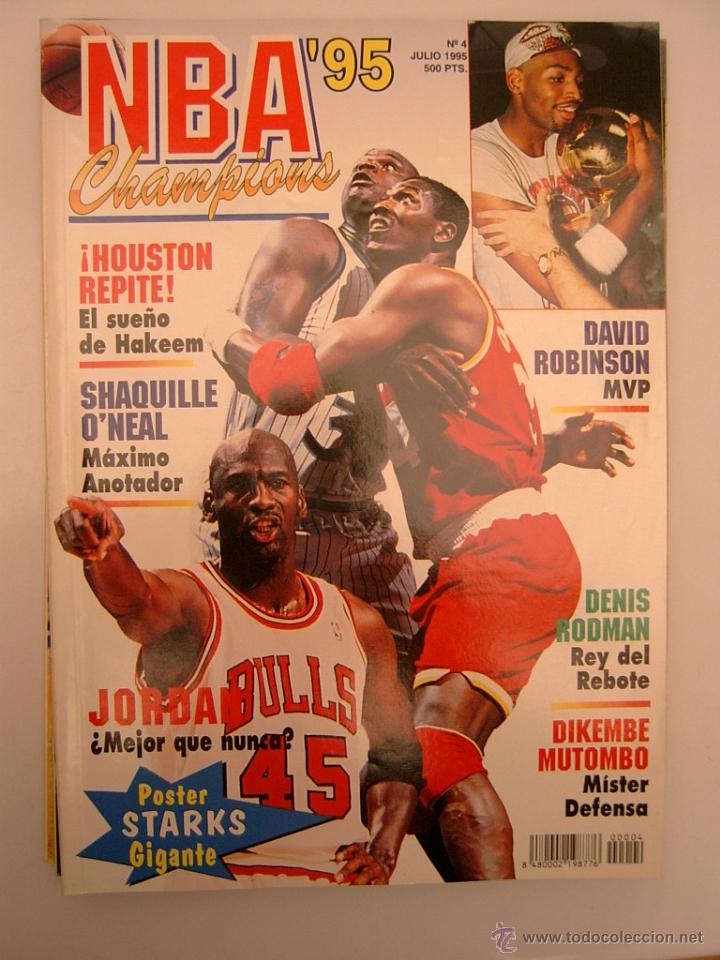 Coleccionismo deportivo: 4 REVISTA BALONCESTO NBA NBA CHAMPIONS 1995 AVANCE MICHAEL JORDAN OLAJUWON SHAQUILLE