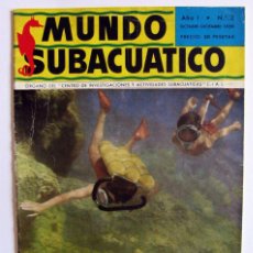 Coleccionismo deportivo: REVISTA MUNDO SUBACUATICO 2, 3 Y 4 (1959-1960) (EL 1, FALTO DE PAGINAS, DE REGALO)