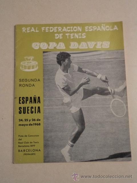 Collectionnisme sportif: TENIS &ndash; COPA DAVIS ESPA&Ntilde;A-SUECIA - A&Ntilde;O 1968