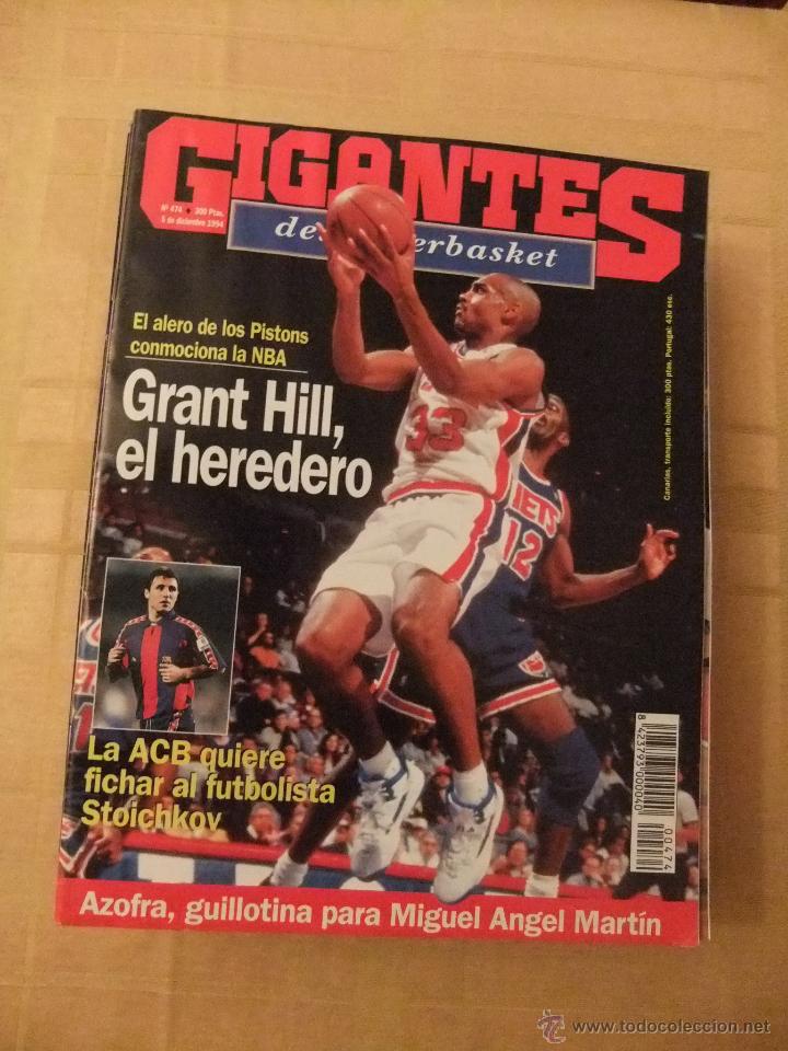 Sammelleidenschaft Sport: GIGANTES DEL SUPERBASKET, 474, 05-12-1994. DETROIT PISTONS, GRANT HILL. NACHO AZOFRA.