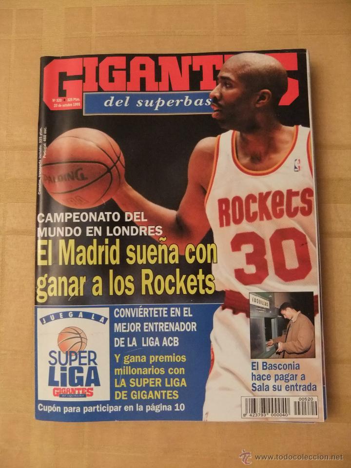 Sammelleidenschaft Sport: GIGANTES DEL SUPERBASKET, 520, 23-10-1995. REAL MADRID, ROCKETS, BASKONIA.