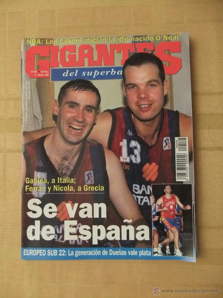 Sammelleidenschaft Sport: GIGANTES DEL SUPERBASKET, 558, 09-07-1996. BARCELONA. GALILEA, FERRAN, NICOLA, DUE&Ntilde;AS.