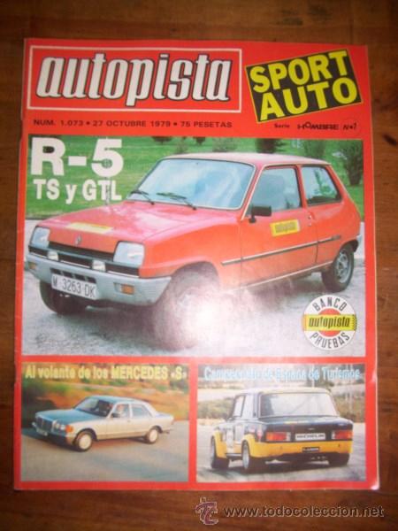 Coleccionismo deportivo: AUTOPISTA. N&ordm; 1073 ; 27 octubre 1979