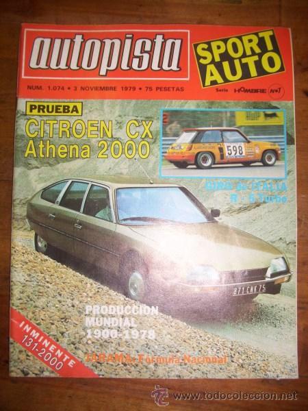 Colecionismo desportivo: AUTOPISTA. N&ordm; 1074 ; 3 noviembre 1979