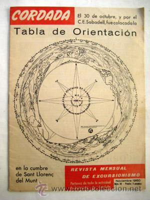 Coleccionismo deportivo: CORDADA. Revista Mensual de Excursionismo. N&ordm; 62, Noviembre 1960