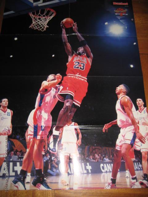 Coleccionismo deportivo: Doble poster gigante de Michael Jordan