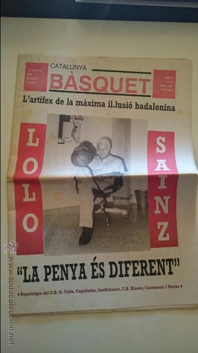Collectionnisme sportif: CATALUNYA BASKET N&ordm; 17 JUNY 1991 REVISTA BALONCESTO CATAL&Agrave; SANT QUIRZE DE VALL&Eacute;S SANT FELIU