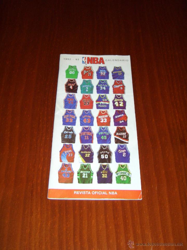 Coleccionismo deportivo: Calendario NBA 1992 - 1993 - Revista Oficial NBA