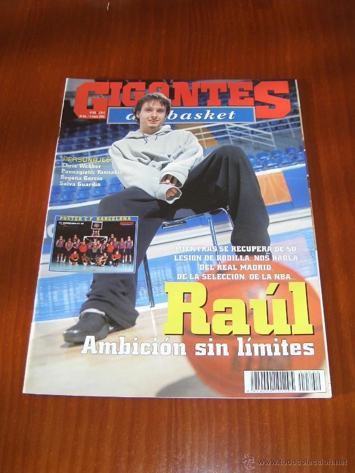 Sports collectibles: Gigantes del Basket n&ordm; 852 - En portada Raul L&oacute;pez
