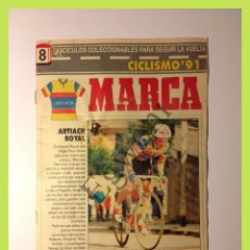 Coleccionismo deportivo: FASCICULOS COLECCIONABLES PARA SEGUIR LA VUELTA 1991 - CICLISMO - MARCA - Nº 8 ARTIACH ROYAL