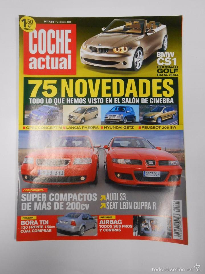 Coleccionismo deportivo: REVISTA COCHE ACTUAL. N&ordm;725.A&Ntilde;O 2002. 75 NOVEDADES DEL SALON DE GINEBRA. TDKR14