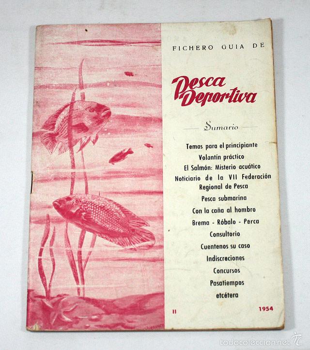 Sports collectibles: REVISTA FICHERO GUIA DE PESCA DEPORTIVA 1954, 40 PAGINAS 18 X 14 CM MUY RARA