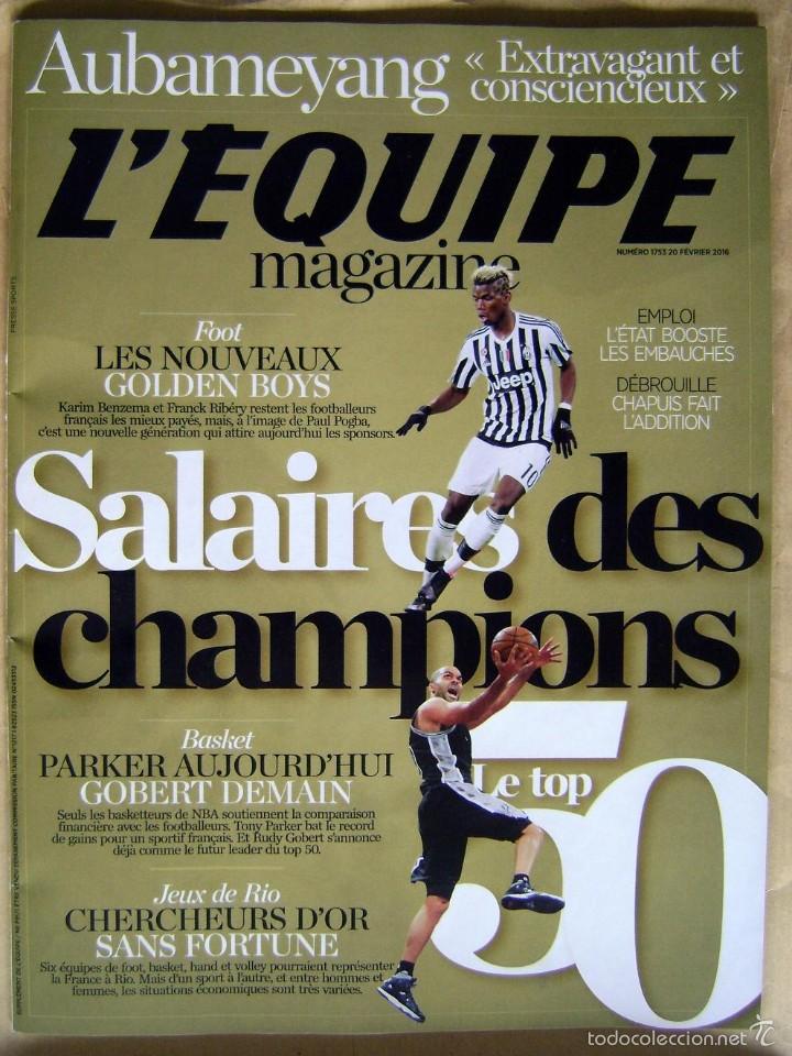 Collectionnisme sportif: Revista L'EQUIPE magazine. F&egrave;vrier 2016.