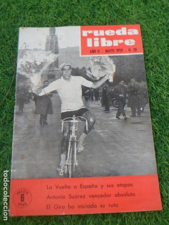 Coleccionismo deportivo: RUEDA LIBRE Numero 28 - A&ntilde;o: 1959 ---- CICLISMO - LA VUELTA A ESPA&Ntilde;A - Publicidad CERVEZAS DAMM