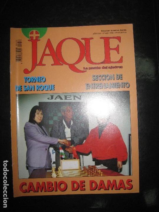 Coleccionismo deportivo: REVISTA DE AJEDREZ JAQUE N&ordm; 423. CAMBIO DE DAMAS. TORNEO DE SAN ROQUE...